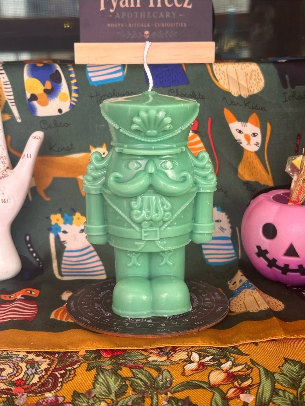 Green Nutcracker Candle